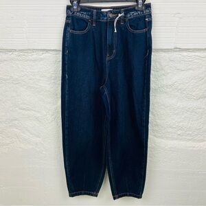 NWOT CELLO cotton denim balloon leg pleated dark wash jeans size 5